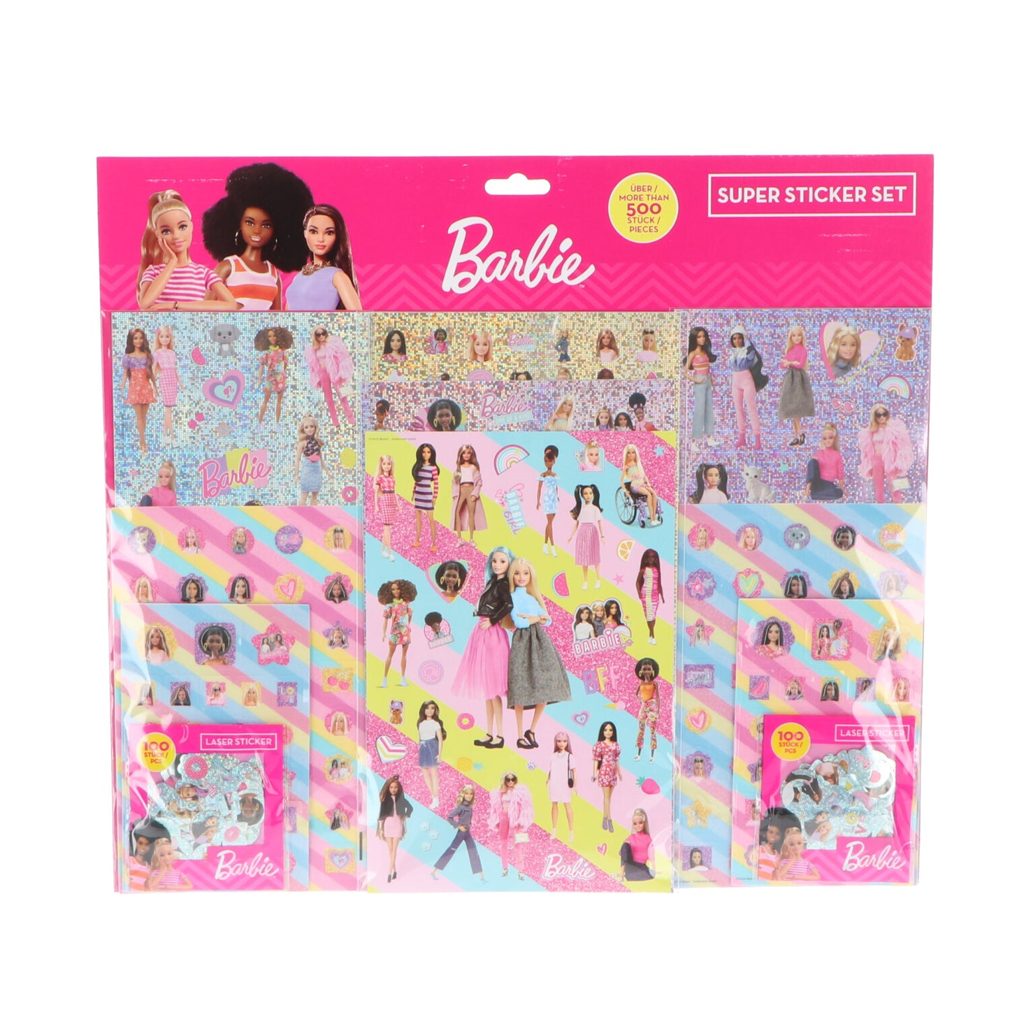 Barbie Aufkleberset 500 Stück Sticker für Basteln Dekorieren und Sammeln