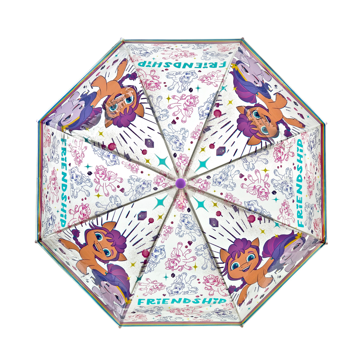 My little Pony ⌀ 67,5 cm Kinder Regenschirm transparent mehrfarbig Stockschirm
