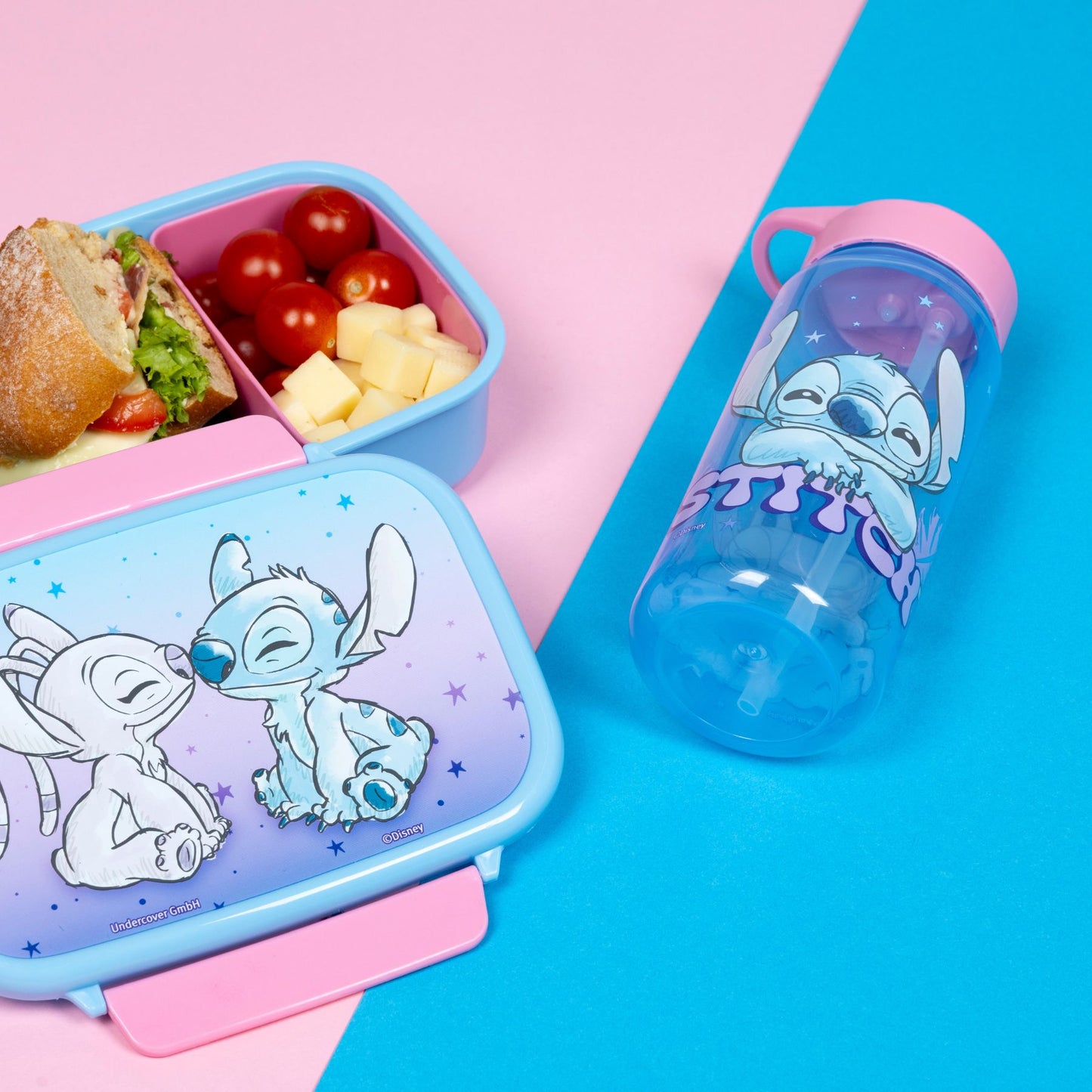 Disney Stitch 500 ml Kinder Trinkflasche mehrfarbig Wasserflasche für Alltag Schule und unterwegs