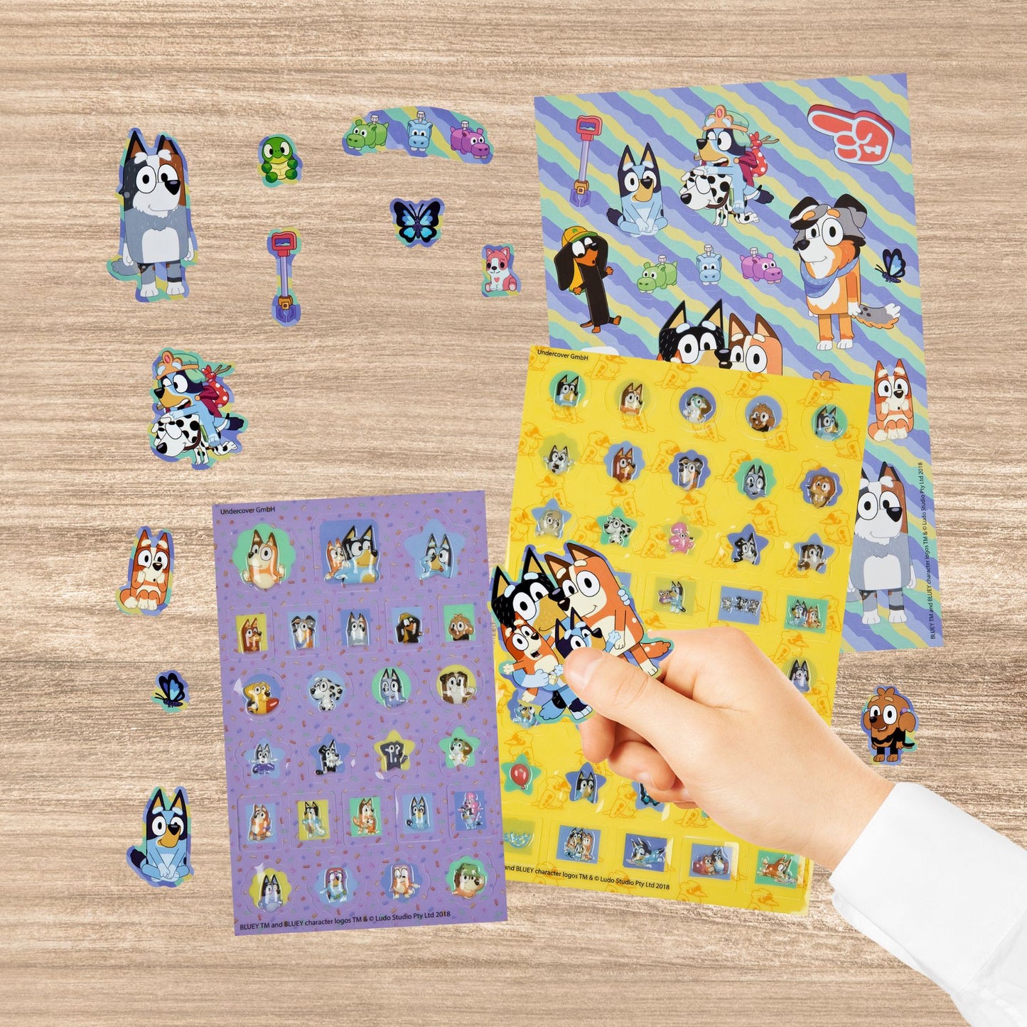 Bluey Aufkleber Set 500 Stück mehrfarbig Sticker Set für Kinder Schule Freizeit und Basteln