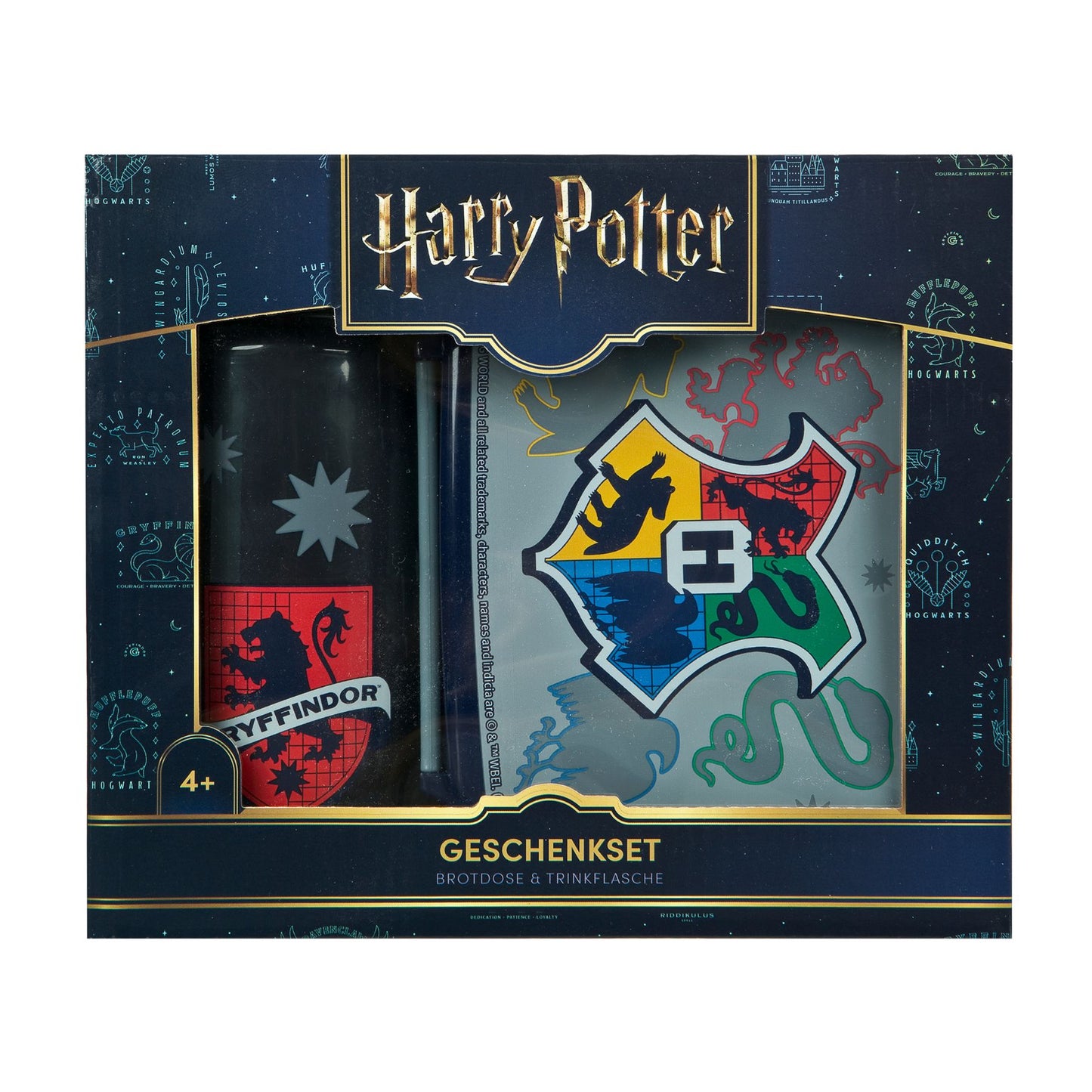 Harry Potter Lunch Set mehrfarbig Verpflegungsset Brotdose Trinkflasche für Schule und Freizeit