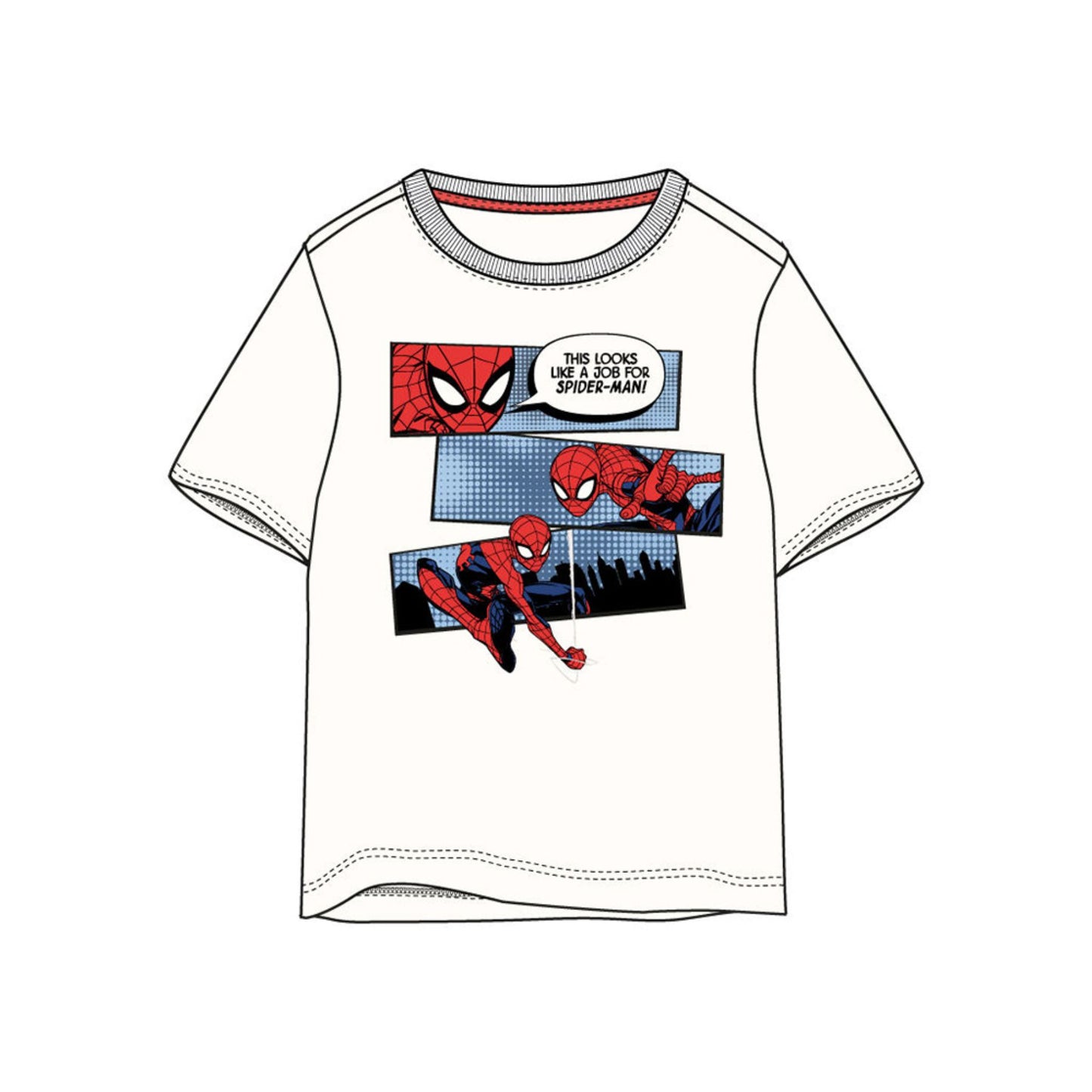 Marvel Spider Man Kinder Kurzarmshirt aus Baumwolle weiß Kinder Shirt