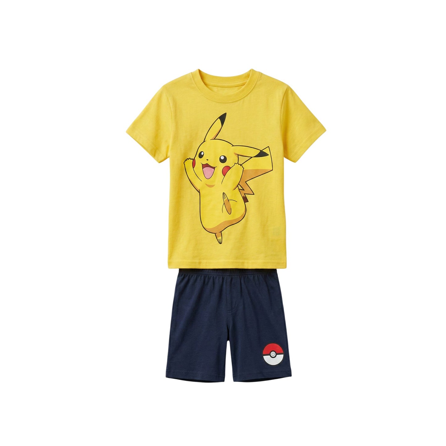 Pokémon Sommer Pyjama Kinder Baumwolle Shorty Schlafanzug Freizeit