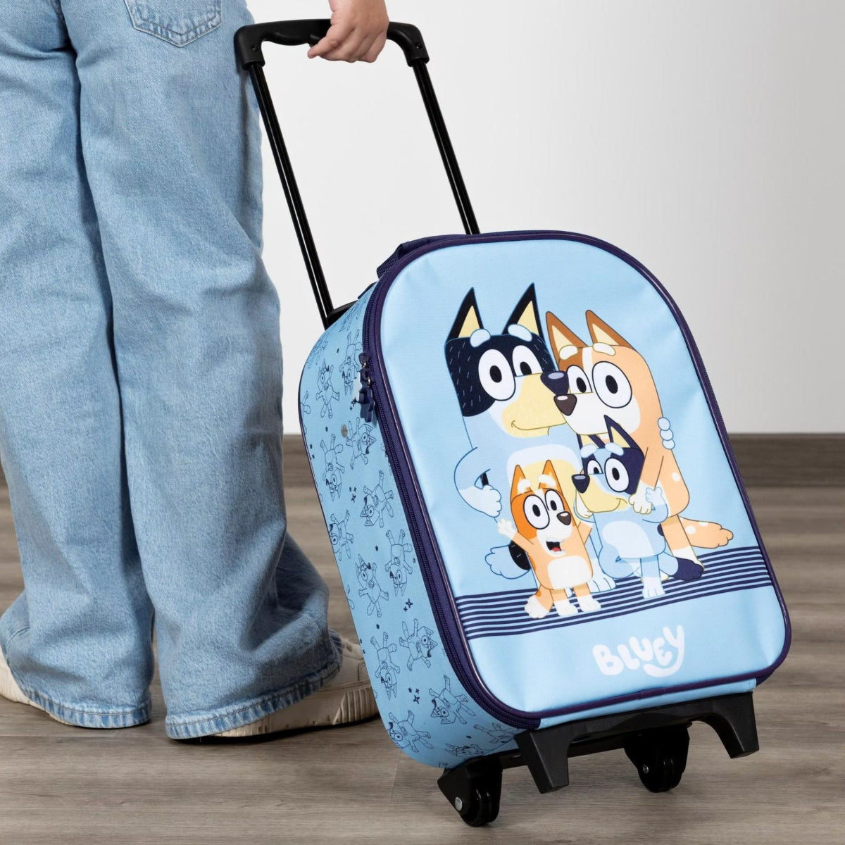 Bluey Reise Trolley Koffer für Kinder Blau 27 x 13,5 x 38 cm Urlaub Wochenendtrip
