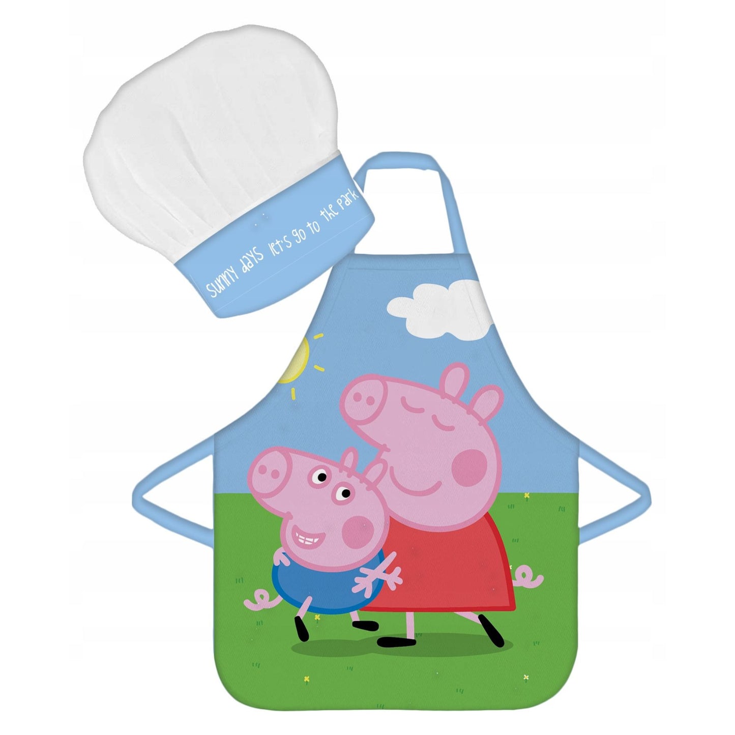 Peppa Pig Kinder Schürze mit Kochmütze für Spielküche
