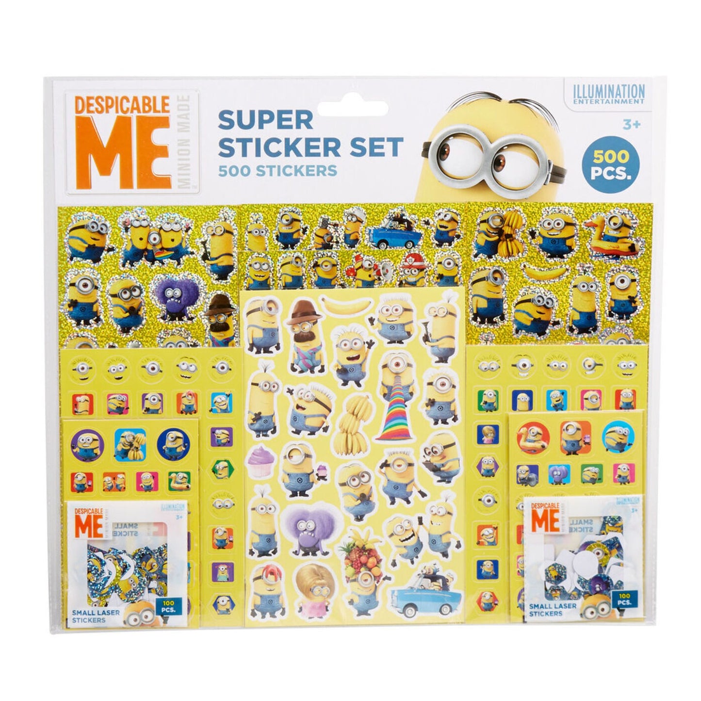 Minions Sticker Set 500 Stück Mehrfarbig Aufkleber Kinder Basteln Deko