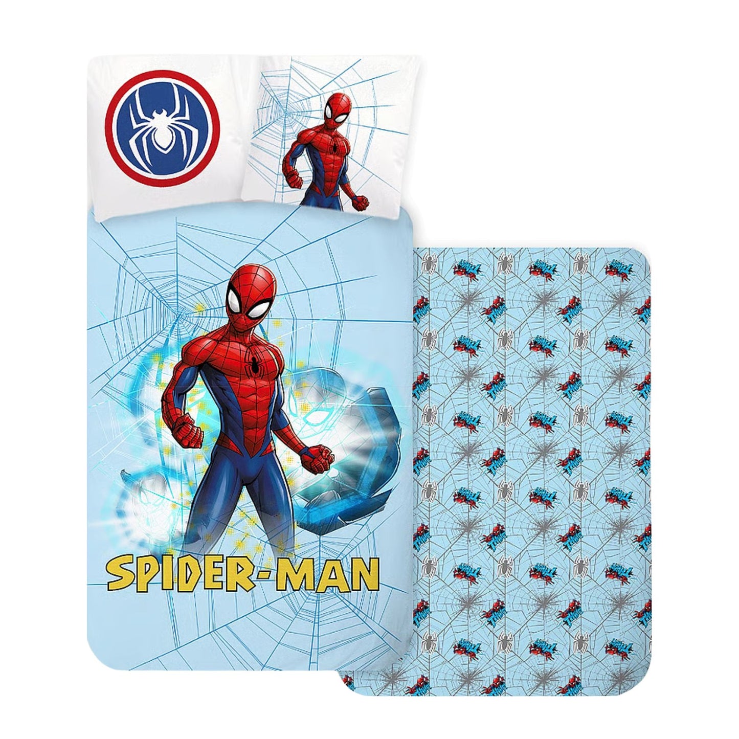 Marvel Spiderman Bettwäsche Set Mehrfarbig Bettbezug Kissenbezug Baumwolle 140 × 200 cm