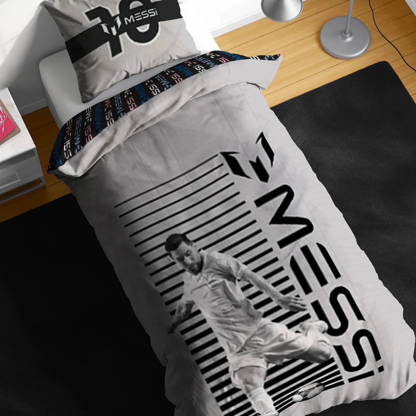 Real Madrid Bettwäsche Set Bettbezug Kissenbezug Baumwolle 140 × 200 cm