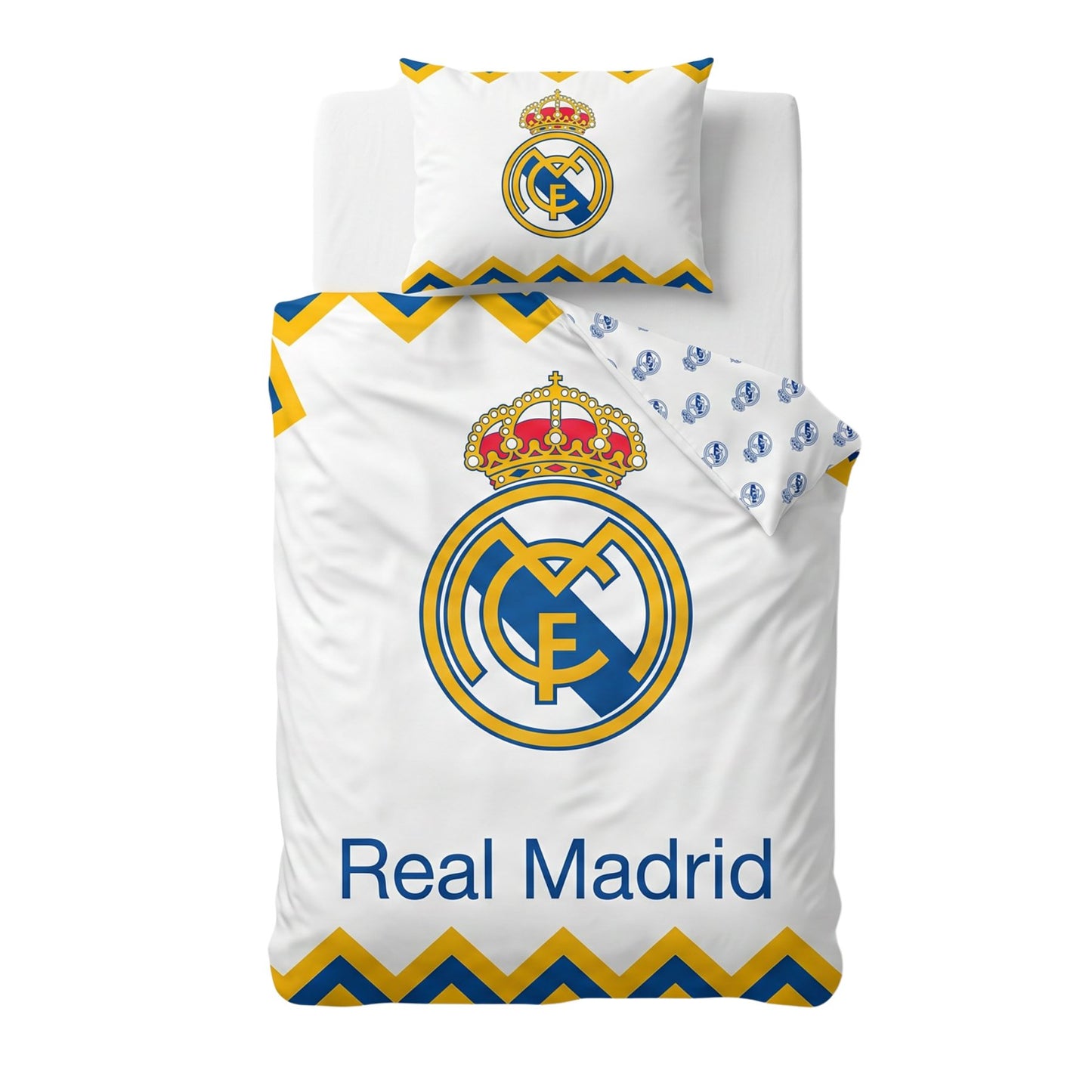 Real Madrid Bettwäsche Set Bettbezug Kissenbezug Baumwolle 140 × 200 cm