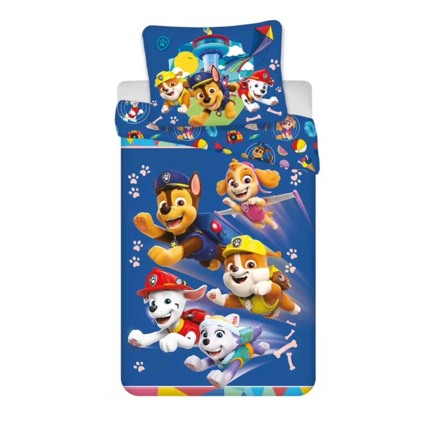 Paw Patrol Kinder Bettwäsche Set Mehrfarbig Bettbezug Kissenbezug Baumwolle 100 × 135 cm
