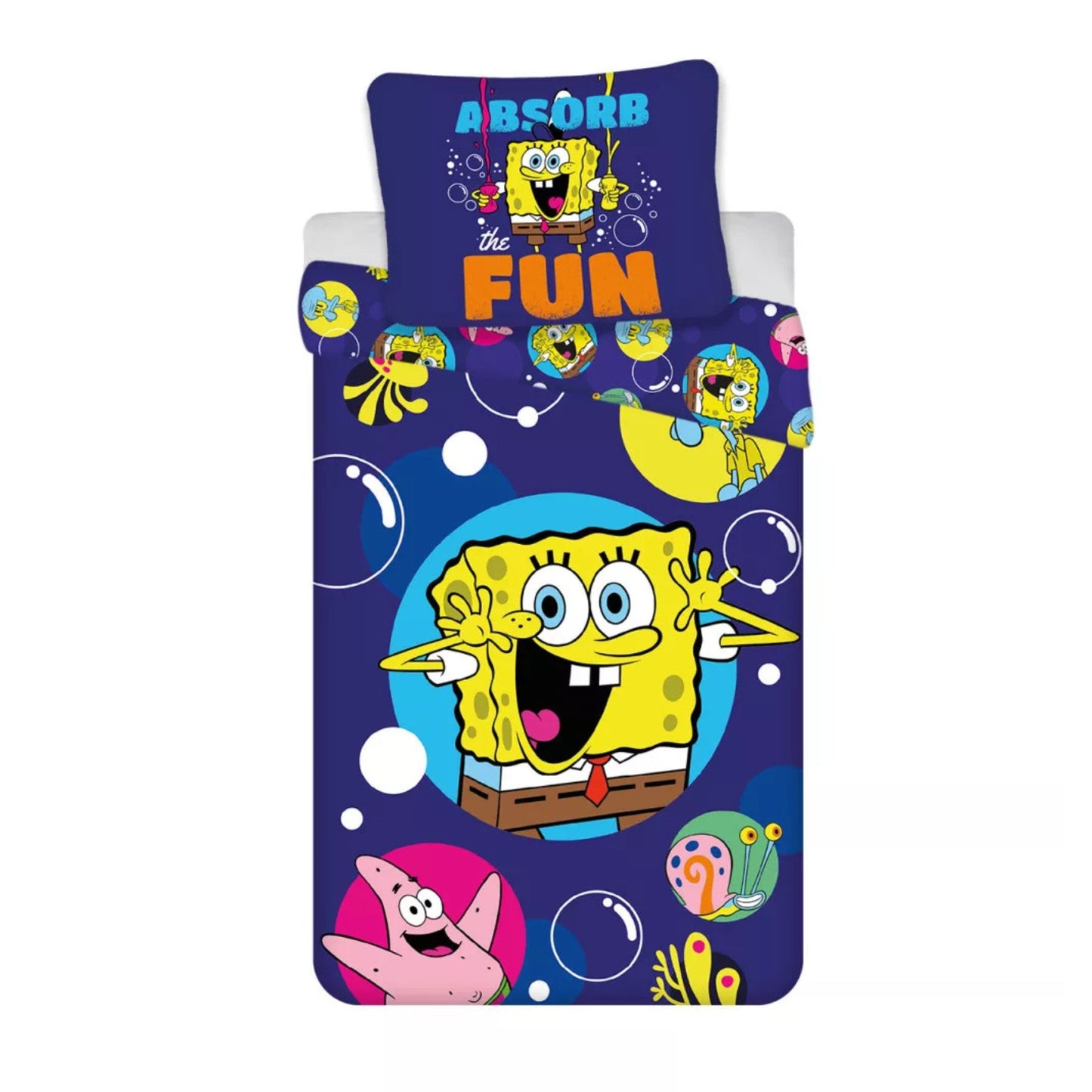 Sponge Bob Bettwäsche Set 100 x 135 cm 40 x 60 cm Baumwolle Bettbezug Kissenbezug