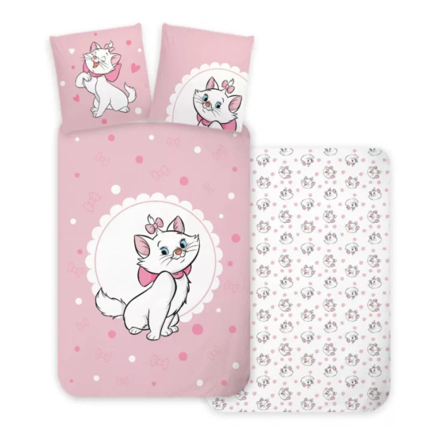 Disney Aristocats 100 x 135 cm 40 x 60 cm Bettwäsche Set Rosa Baumwolle Bettbezug Kissenbezug