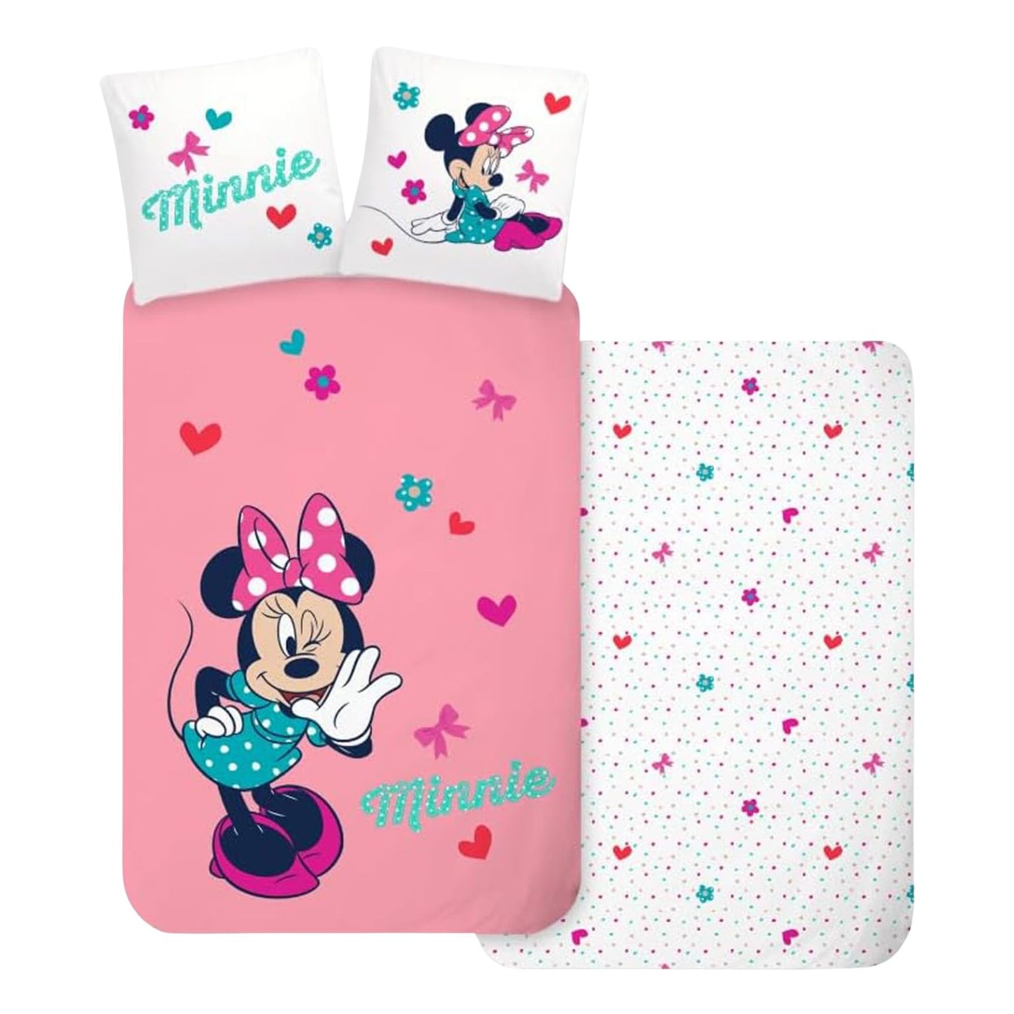 Disney Minnie Mouse 100 x 135 cm 40 x 60 cm Bettwäsche Set Baumwolle Bettbezug Kissenbezug