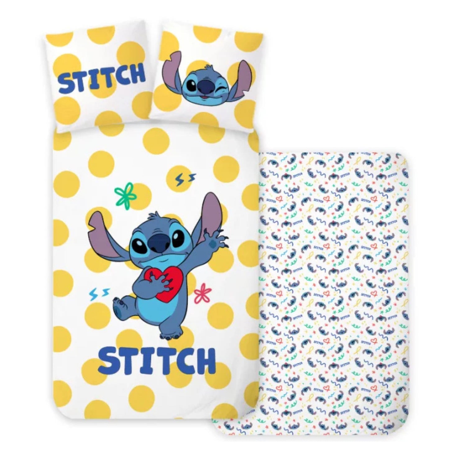 Disney Stitch Bettwäsche Set Baumwolle Bettbezug Kissenbezug 100 x 135 cm 40 x 60 cm