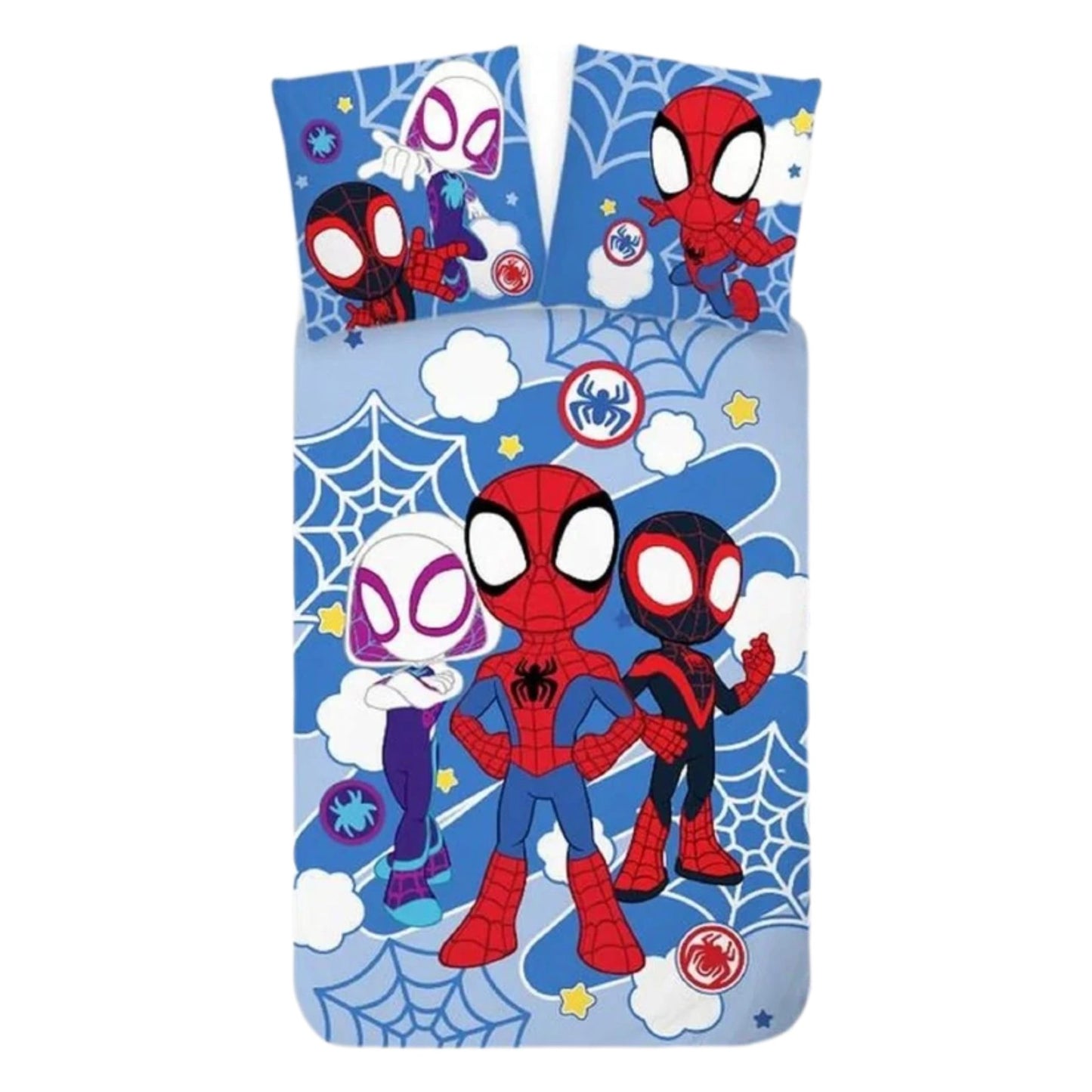 Marvel Spidey Bettwäsche Set Baumwolle Bettbezug Kissenbezug 100 x 135 cm 40 x 60 cm