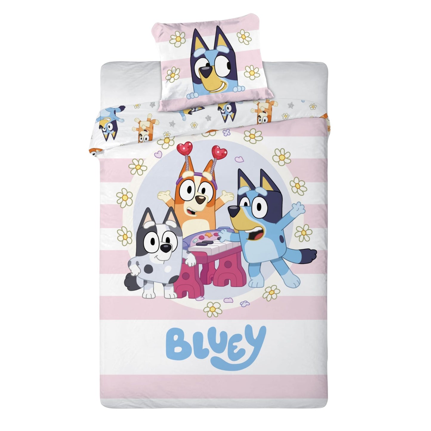 Bluey Bettwäsche Set Baumwolle Bettbezug Kissenbezug 140 x 200 cm 60 x 63 cm