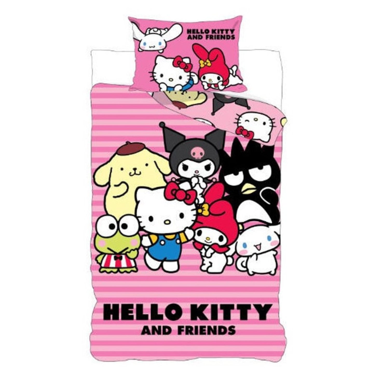 Hello Kitty Kinder Bettwäsche Rosa Baumwolle Bettbezug 140 x 200 cm Kissenbezug 60 x 63 cm