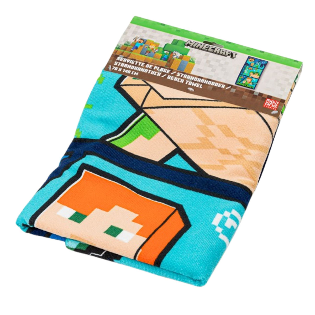 Minecraft Strandtuch Kinder 140 × 70 cm für Strand Schwimmbad Urlaub und Freizeit