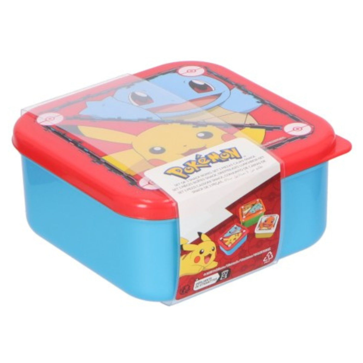 Pokemon 3 in 1 Snackbox Kinder für Schule Kindergarten Freizeit und Ausflüge
