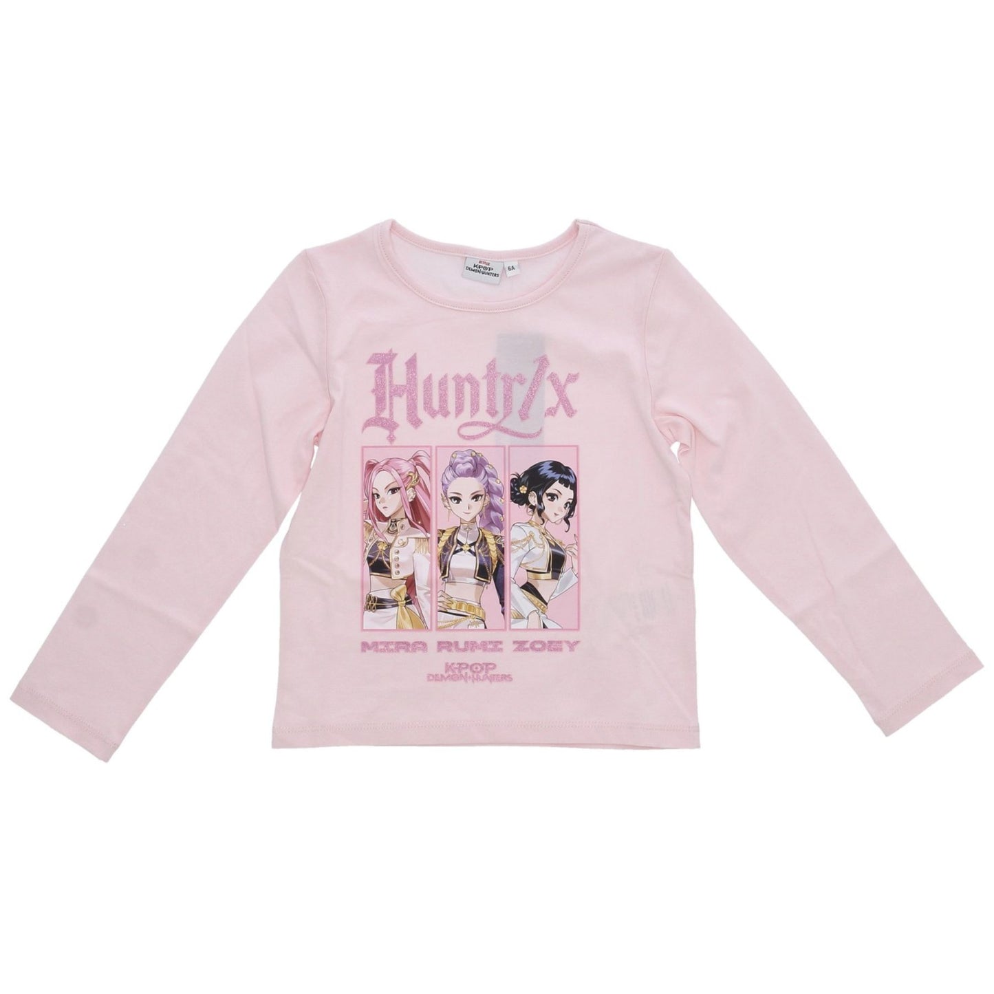 KPop Demon Hunters Kinder Langarmshirt Rosa aus Baumwolle mit Motivprint