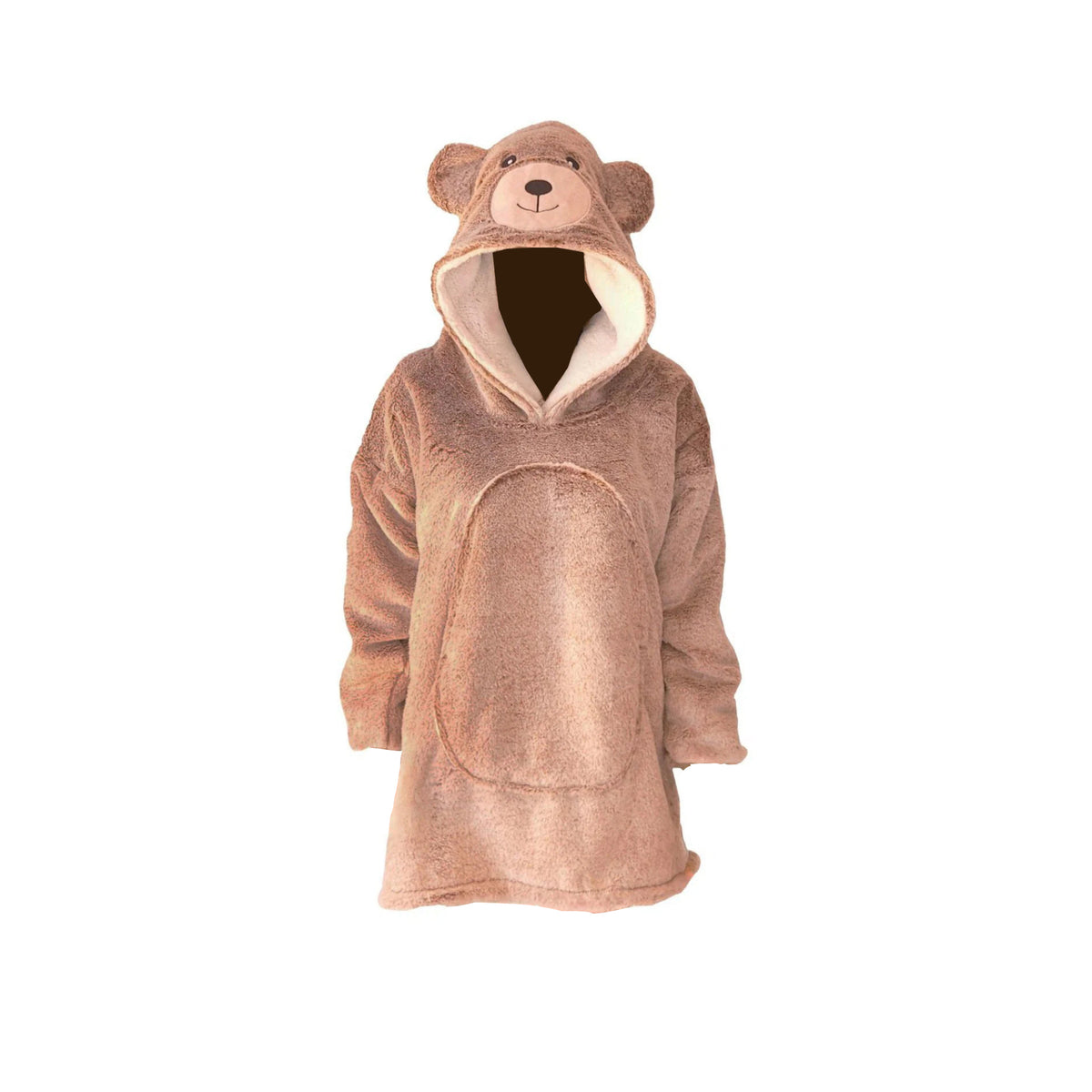 Noxxiez Kuscheldecke mit Kapuze Bär S für Kinder alter 3 bis 6 Jahre