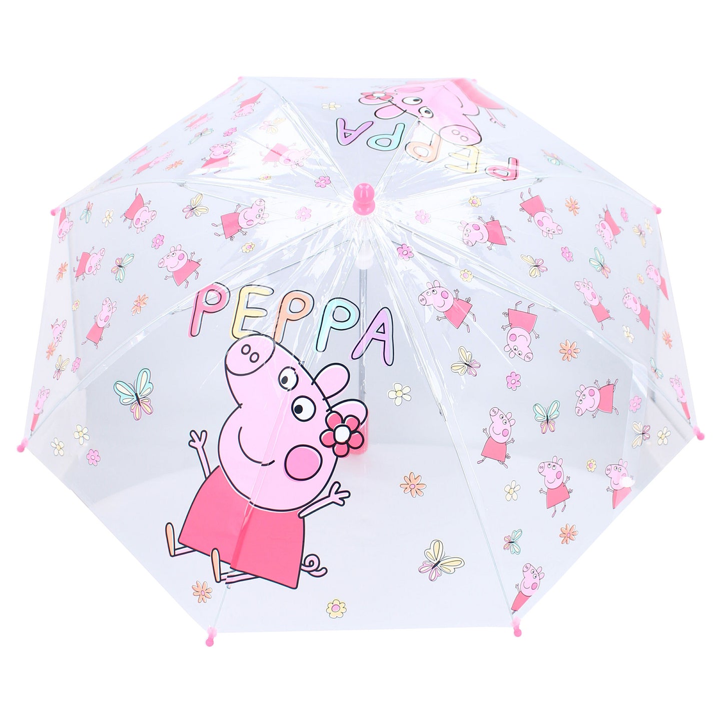 Peppa Pig Schirm Ø 71 cm – Bunter Regenschirm für Kinder mit Peppa Pig Muster