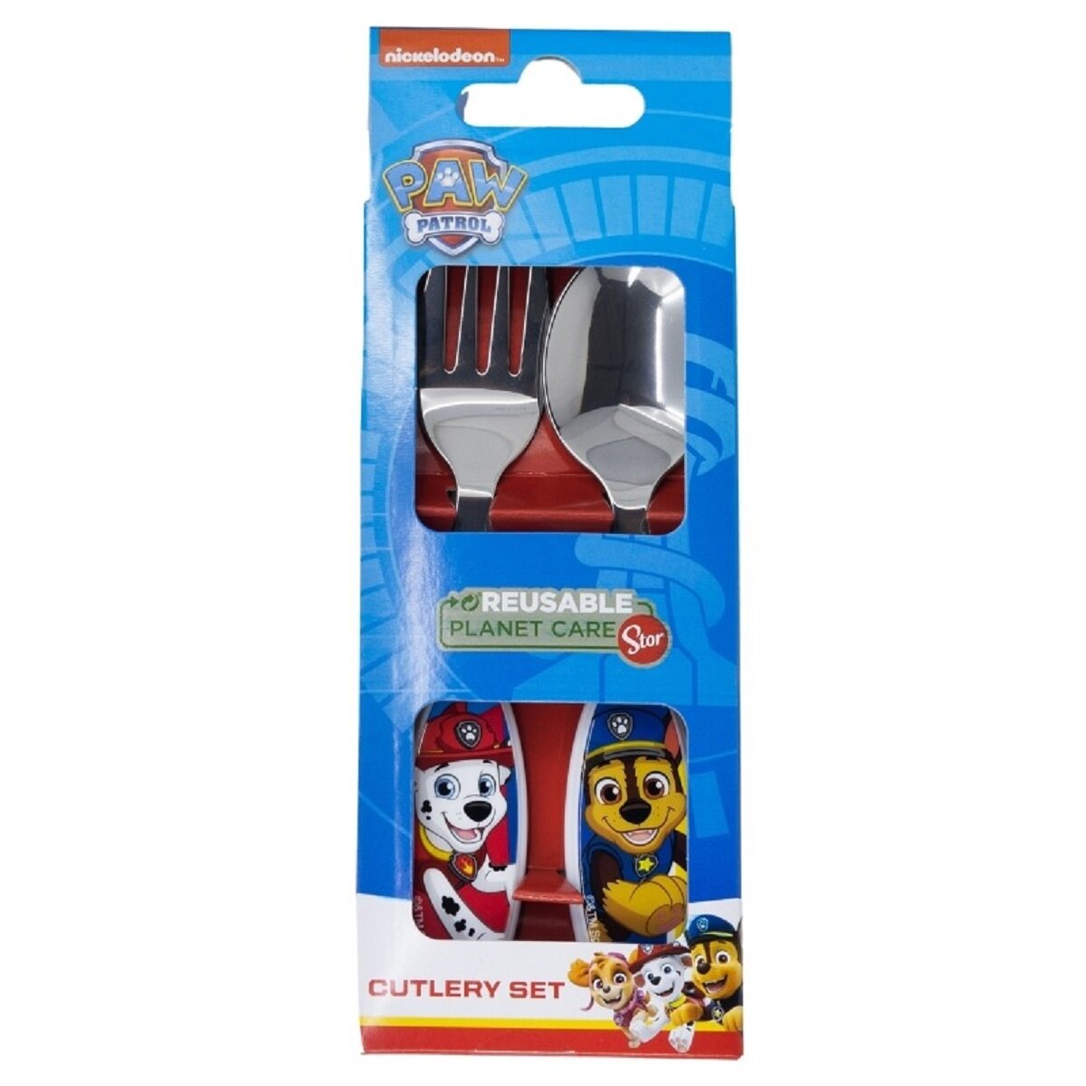 Paw Patrol Kinderbesteck Set 2-teilig – Löffel & Gabel mit Motivgriffen