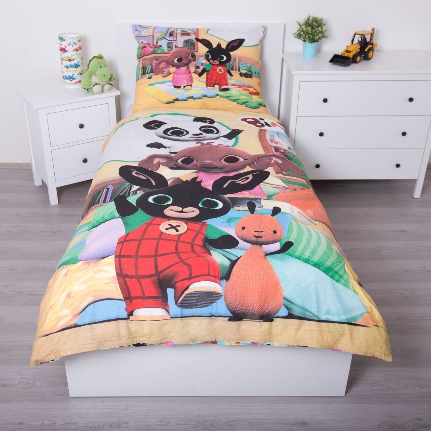 Bing Baumwoll-Bettwäsche 140x200 cm Deckenbezug + 70x90 cm Kissenbezug mit Reißverschluss