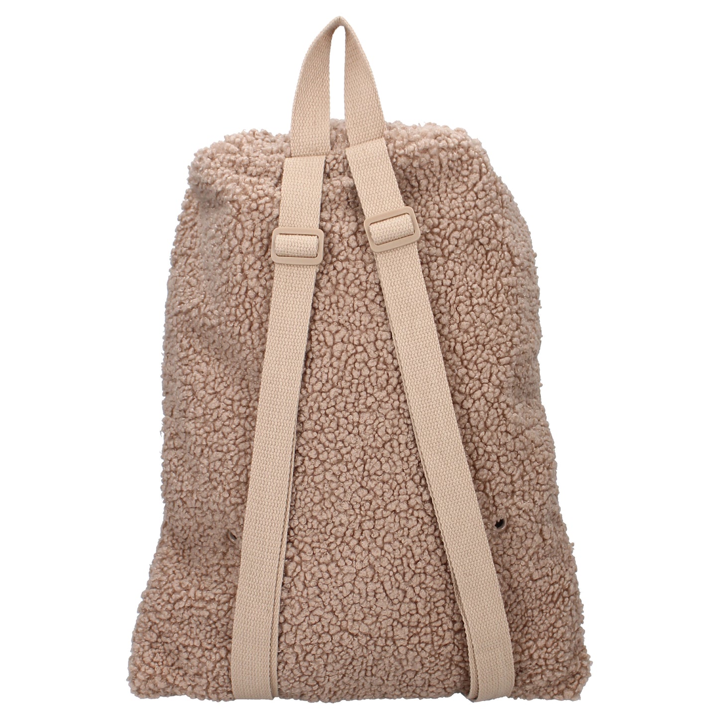 Kidzroom Turnbeutel Teddy in Town – Beige Beutel aus flauschigem Teddy-Stoff