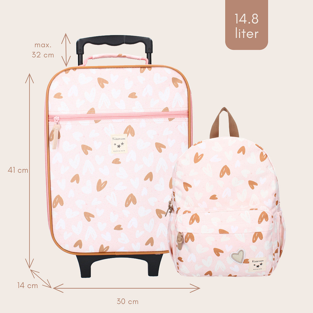 Kidzroom Kinderkoffer mit Rollen – Reisetrolley Auto-Design & Hauptfach