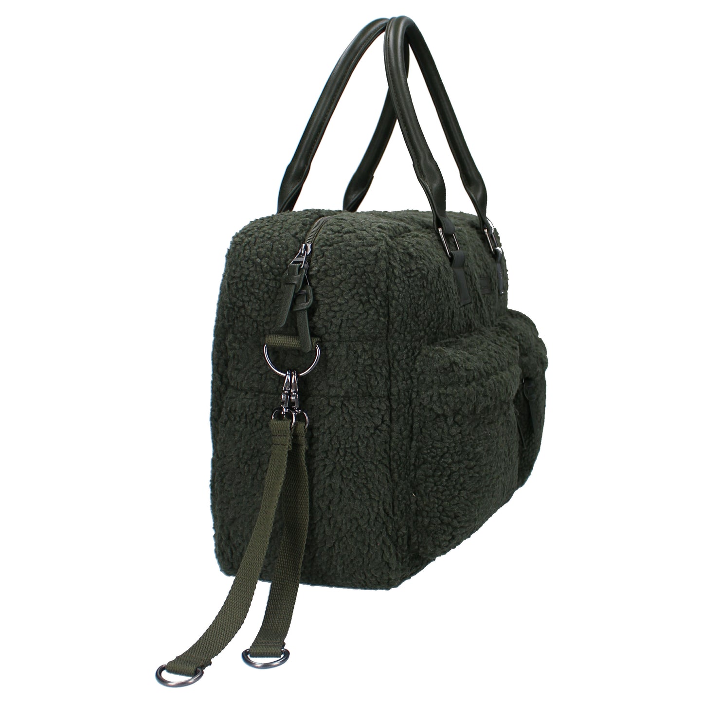 Kidzroom Windeltasche – Geräumige Wickeltasche mit Teddy-Stoff & Wickelunterlage
