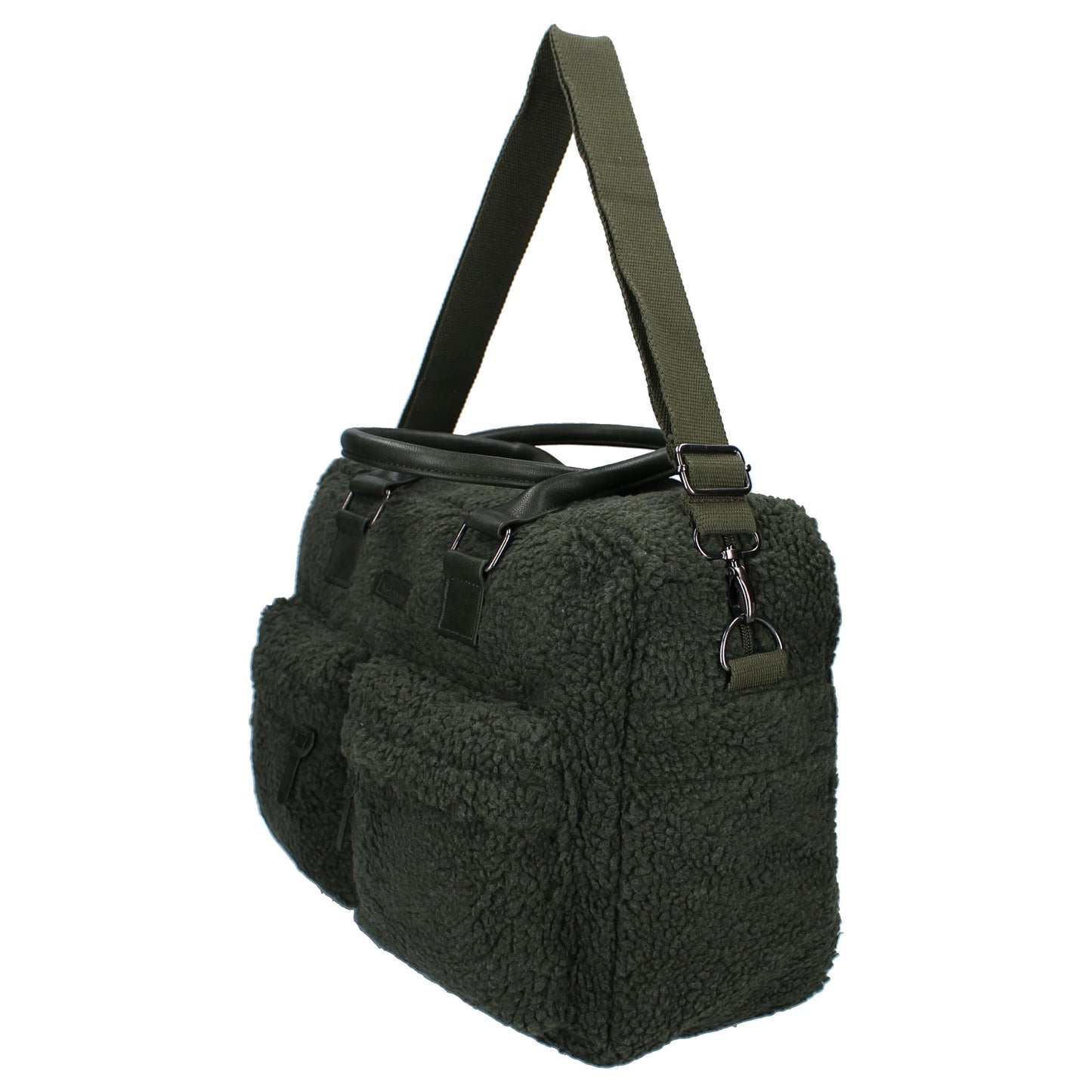 Kidzroom Windeltasche – Geräumige Wickeltasche mit Teddy-Stoff & Wickelunterlage