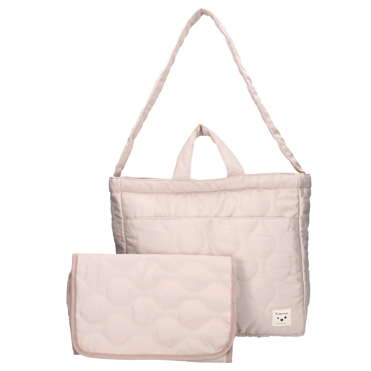 Kidzroom Wickeltasche – Stilvolle Babytasche in Taupe mit viel Stauraum