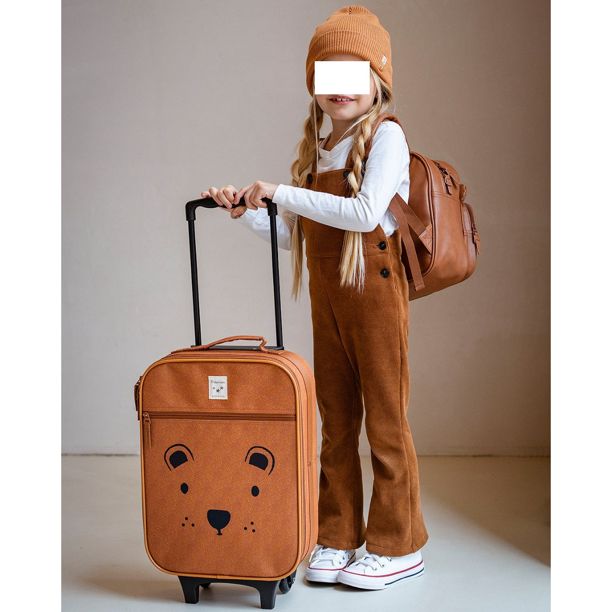 Kidzroom Trolley Koffer Kinder Beary Excited Bärchen Rollkoffer Braun