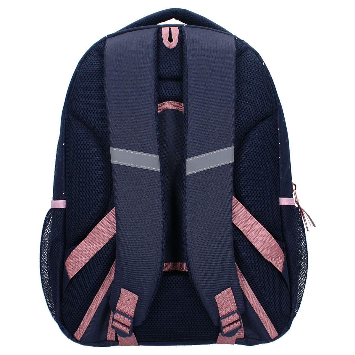 Milky Kiss Rucksack – gepolstert, 3 Fächer, rosa Punkte