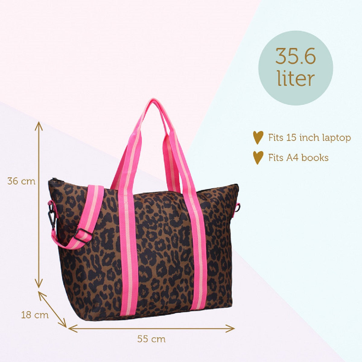 Milky Kiss Shopper mit Panther-Print – trendige Tasche für Schule & Freizeit