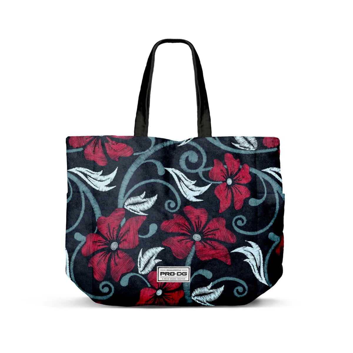 PRODG Yarn-Horizontal Shopper Tote Bag horizontal mit Reißverschluss und Innentasche