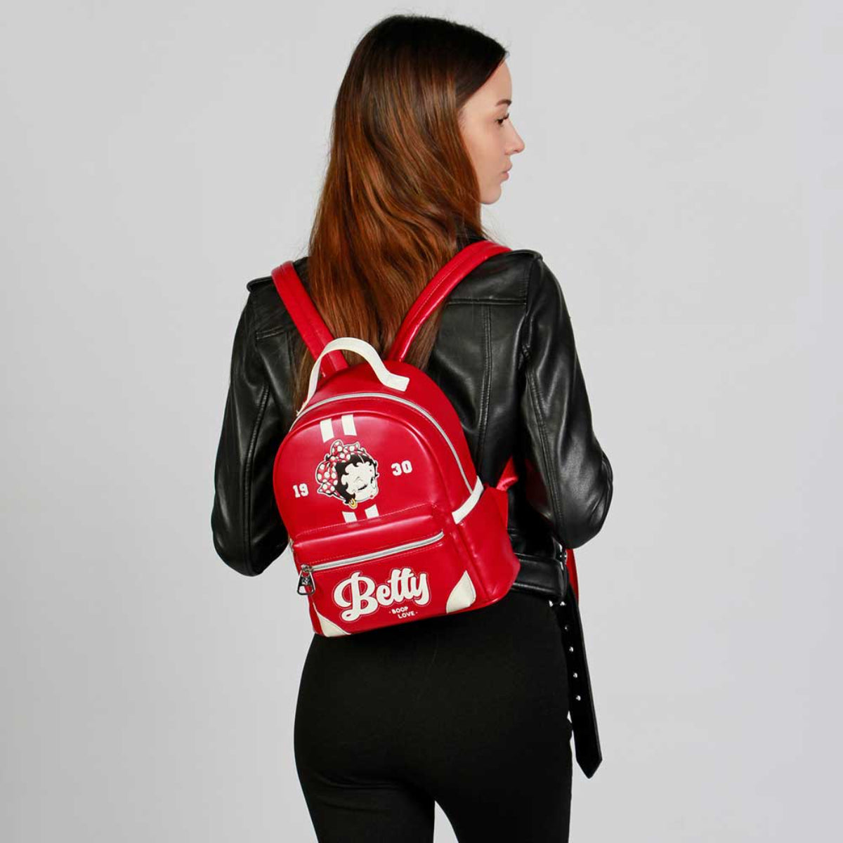Betty Boop Varsity Rucksack Burgunderrot Heady Backpack Schule Freizeit Alltag