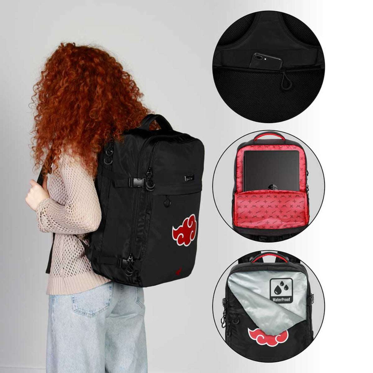 Naruto Shippuden Reiserucksack Schwarz 47 cm Handgepäck Laptop Backpack