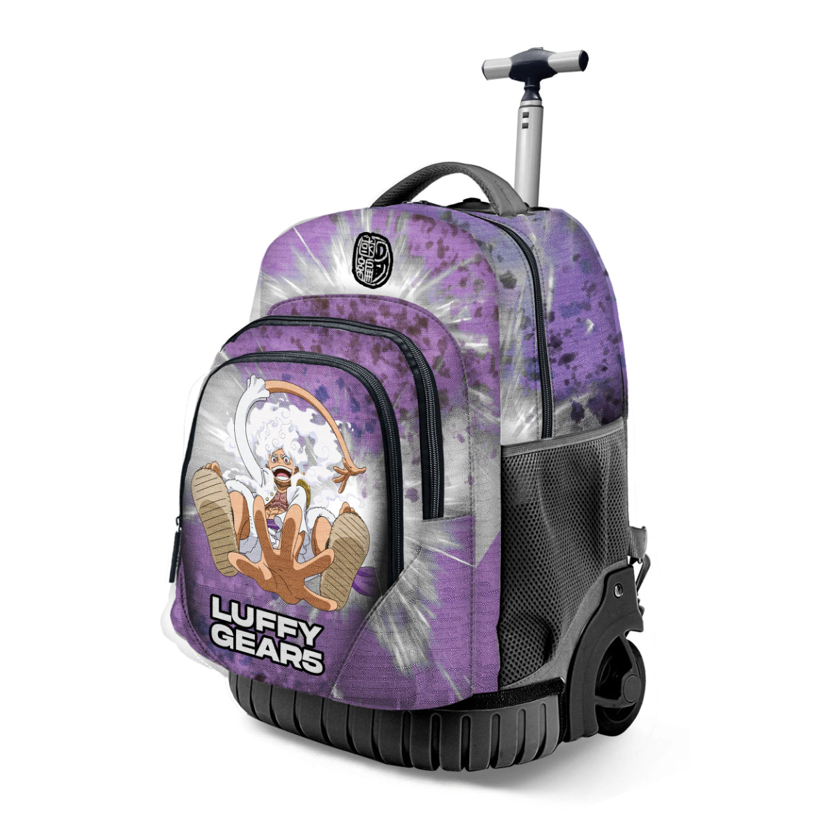 One Piece Luffy Gear 5 Trolley Rucksack 47 × 32 × 25 cm Schulrucksack mit Rollen