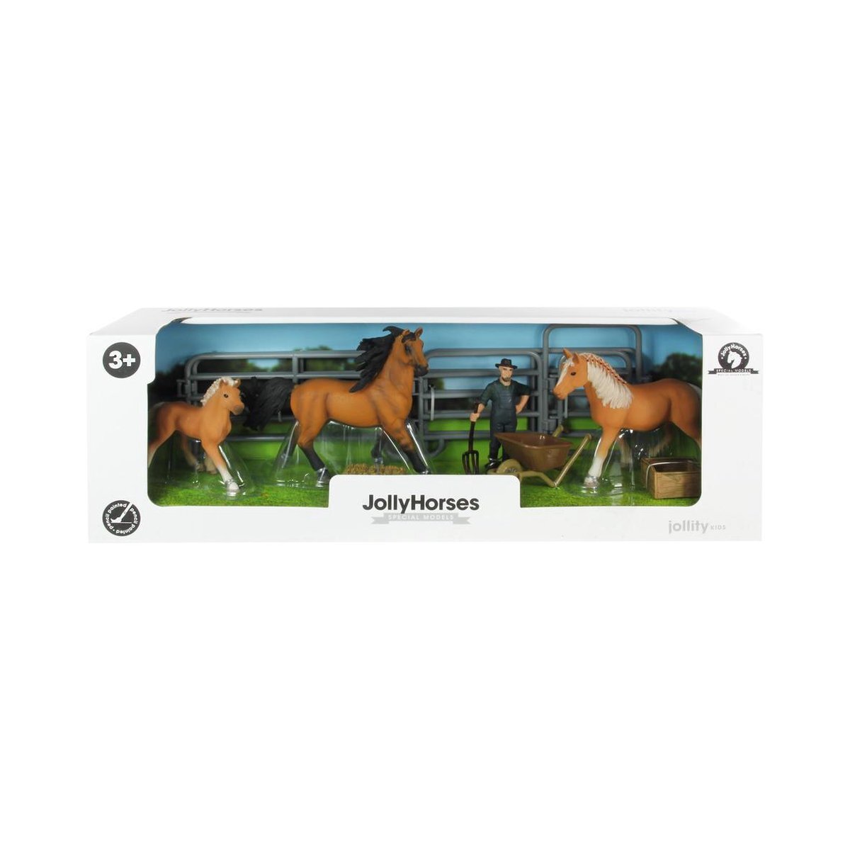Jollity Works Pferde Spielset – Handbemalt & realistisch XL