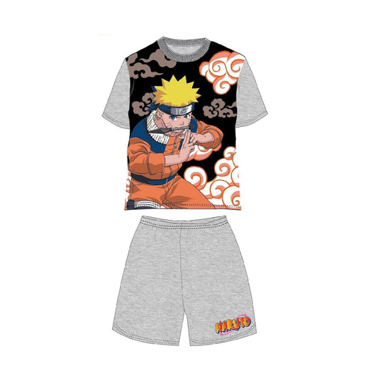 Naruto Shortama aus Baumwolle Schlafanzug kurzer Nachtanzug Pyjama für Kinder