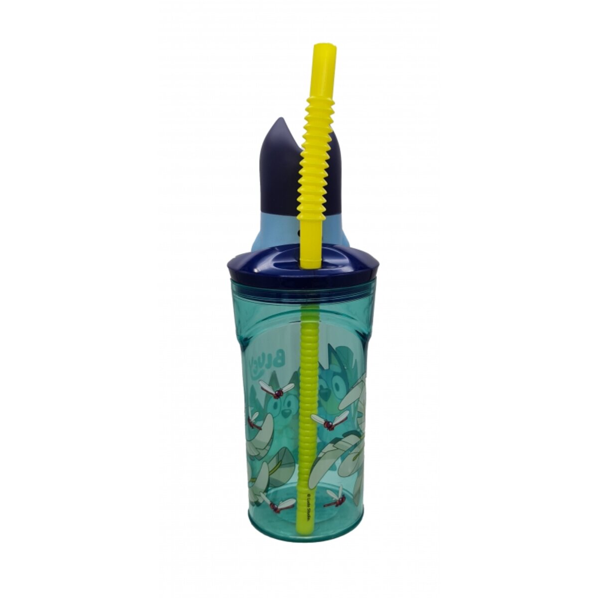Bluey Trinkbecher – 3D Kinderbecher & Strohhalm-Tumbler 360 ml