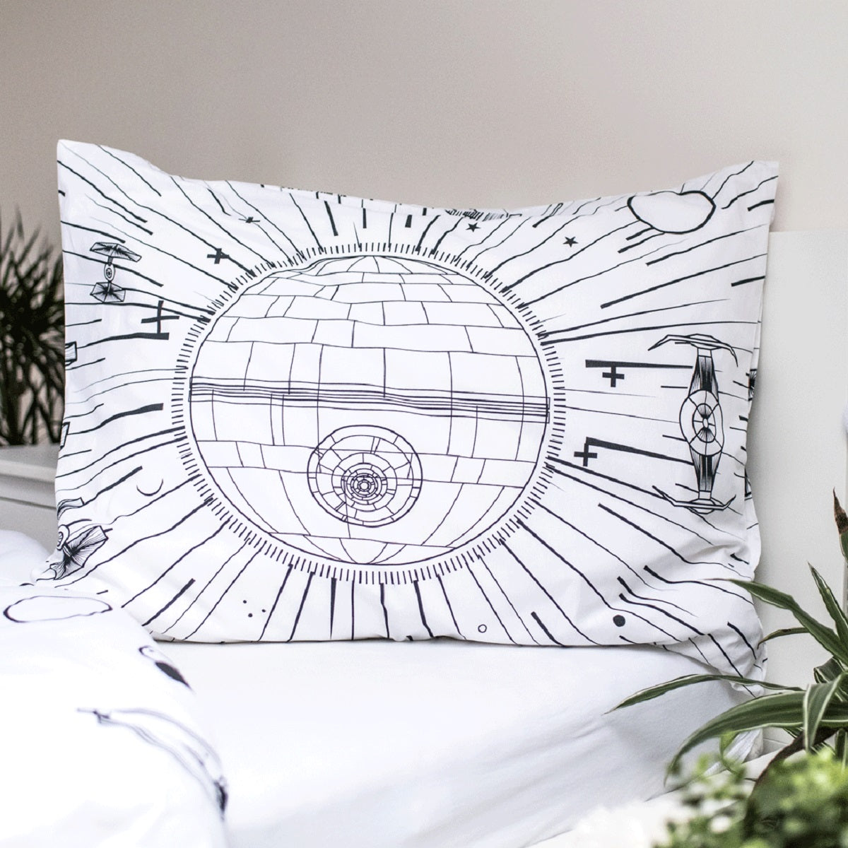 Star Wars Kuschelige Bettwäsche mit Glow Effect Baumwolle, 140x200 cm & 70x90 cm