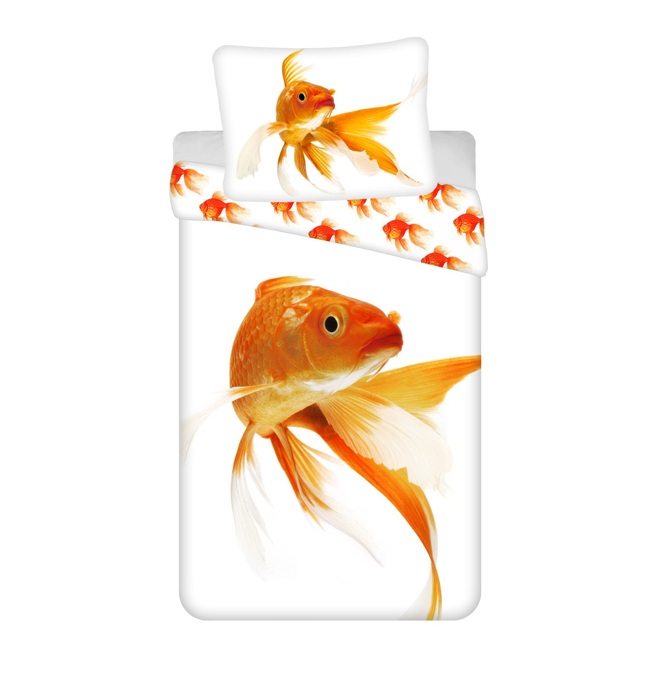 Golden Fish Kuschelige Bettwäsche Baumwolle, 140x200 cm & 70x90 cm