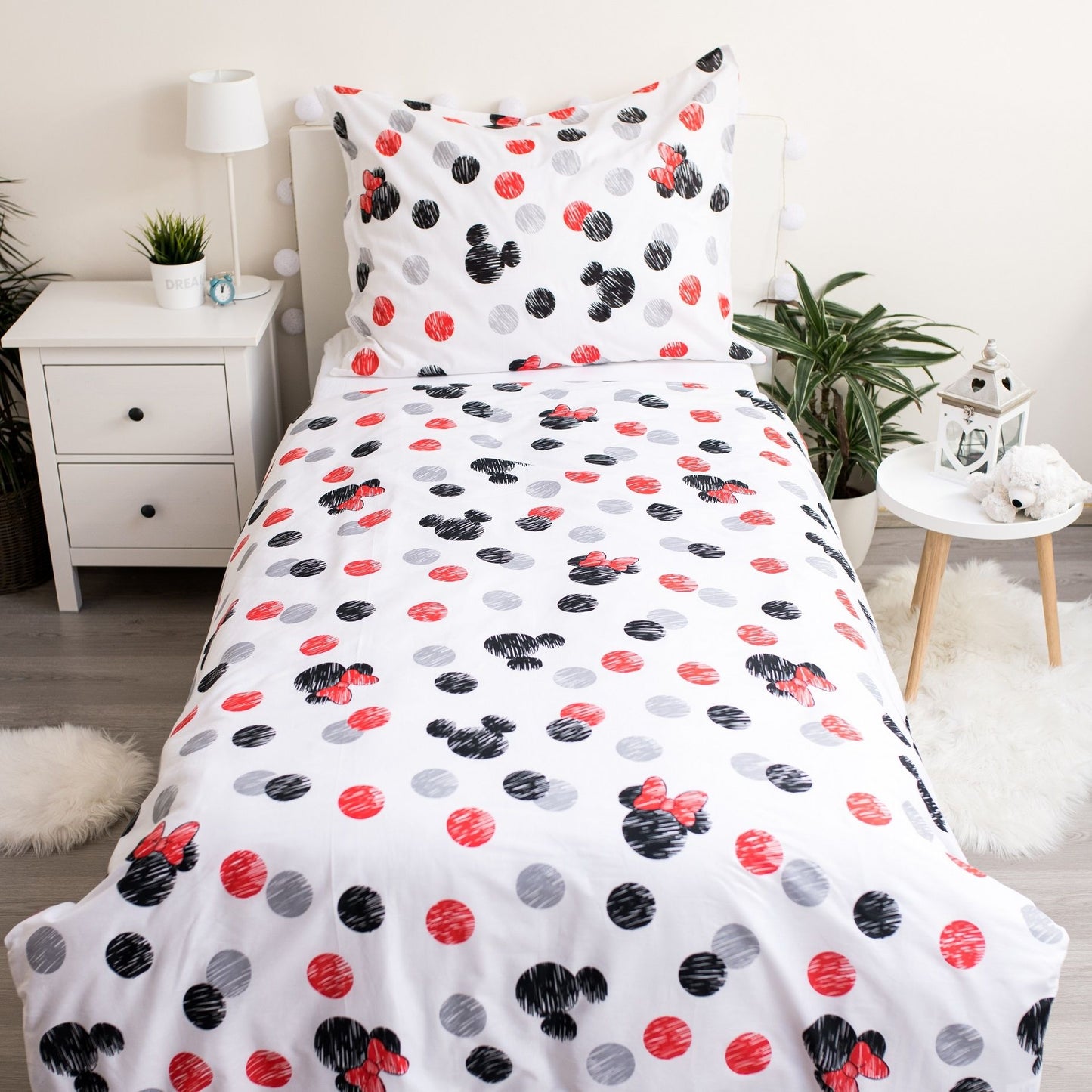 Disney Mickey Mouse Design Kuschelige Bettwäsche Baumwolle, 140x200 cm & 70x90 cm
