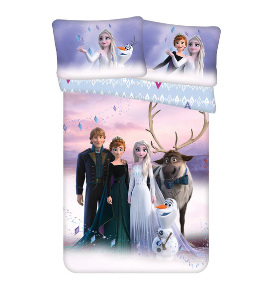 Disney Frozen Bettwäsche-Set – Kuschelige Kinderbettwäsche 100x135 cm & 40x60 cm