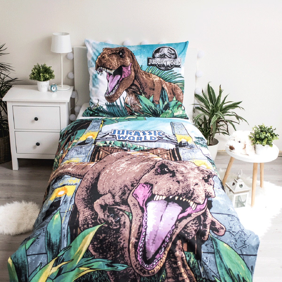 Jurassic World Kuschelige Bettwäsche Baumwolle, 140x200 cm & 70x90 cm