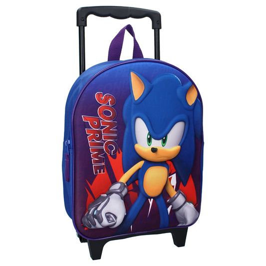 Sonic Prime Trolley-Rucksack Kinder 3D Schulrucksack Great Escapes Blau