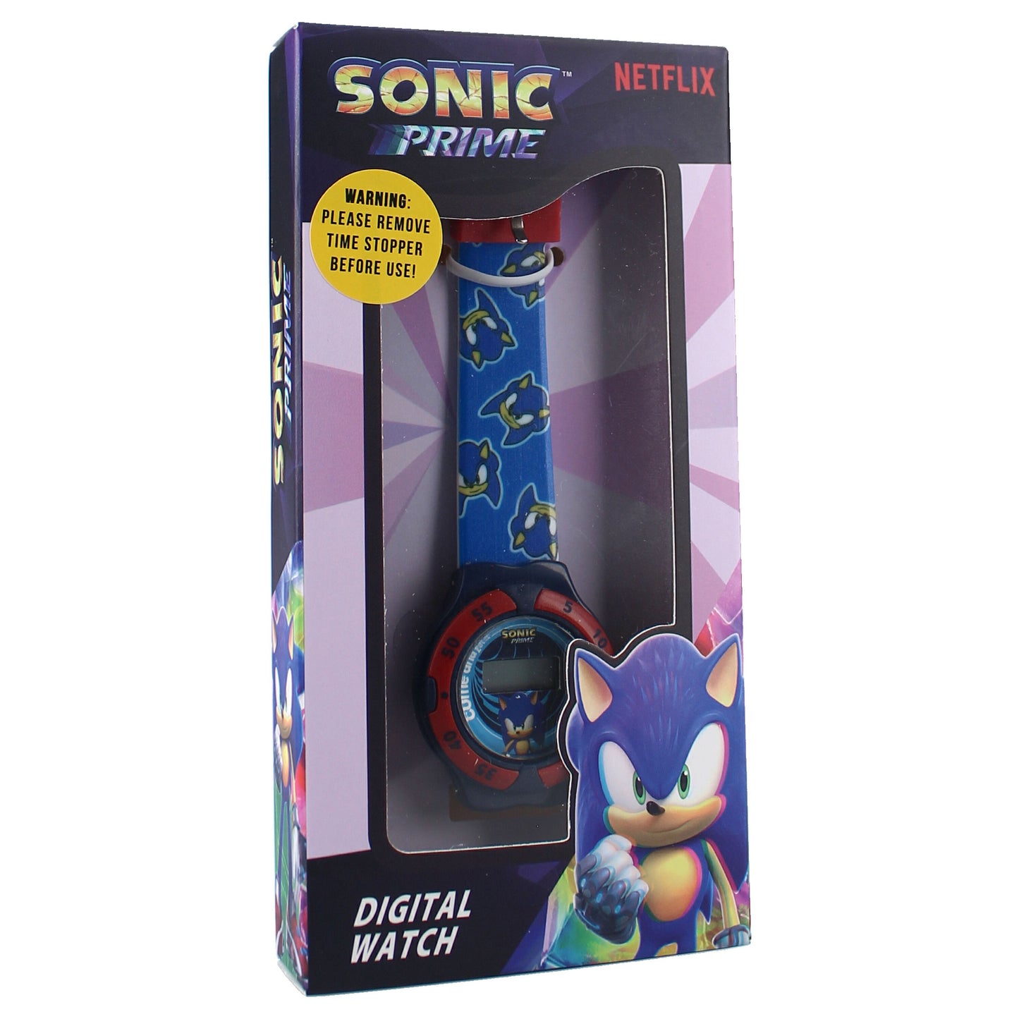 Sonic Kids Time! Digitale Kinderuhr mit Sonic-Motiv & PVC-Armband